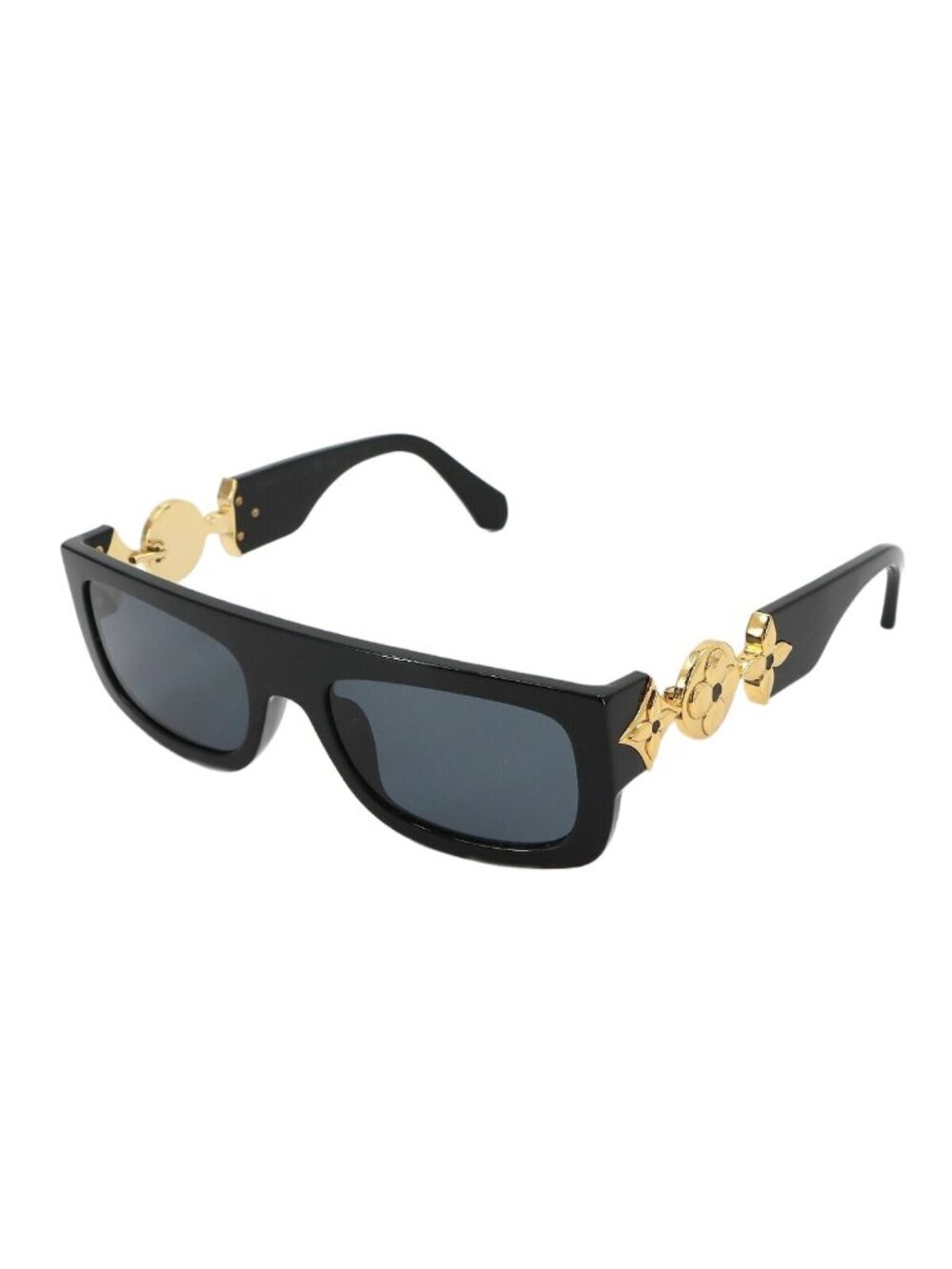 Louis Vuitton Monogram Tribute Sunglasses Black Rectangle Eyewear